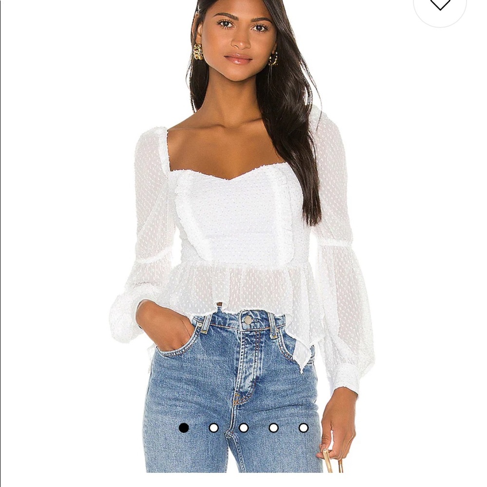 Song of Style white crop blouse size XS